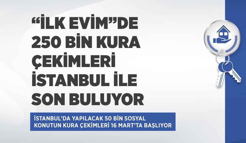 “İlk Evim”de 250 Bin Kura Çekimleri İstanbul ile Son Buluyor